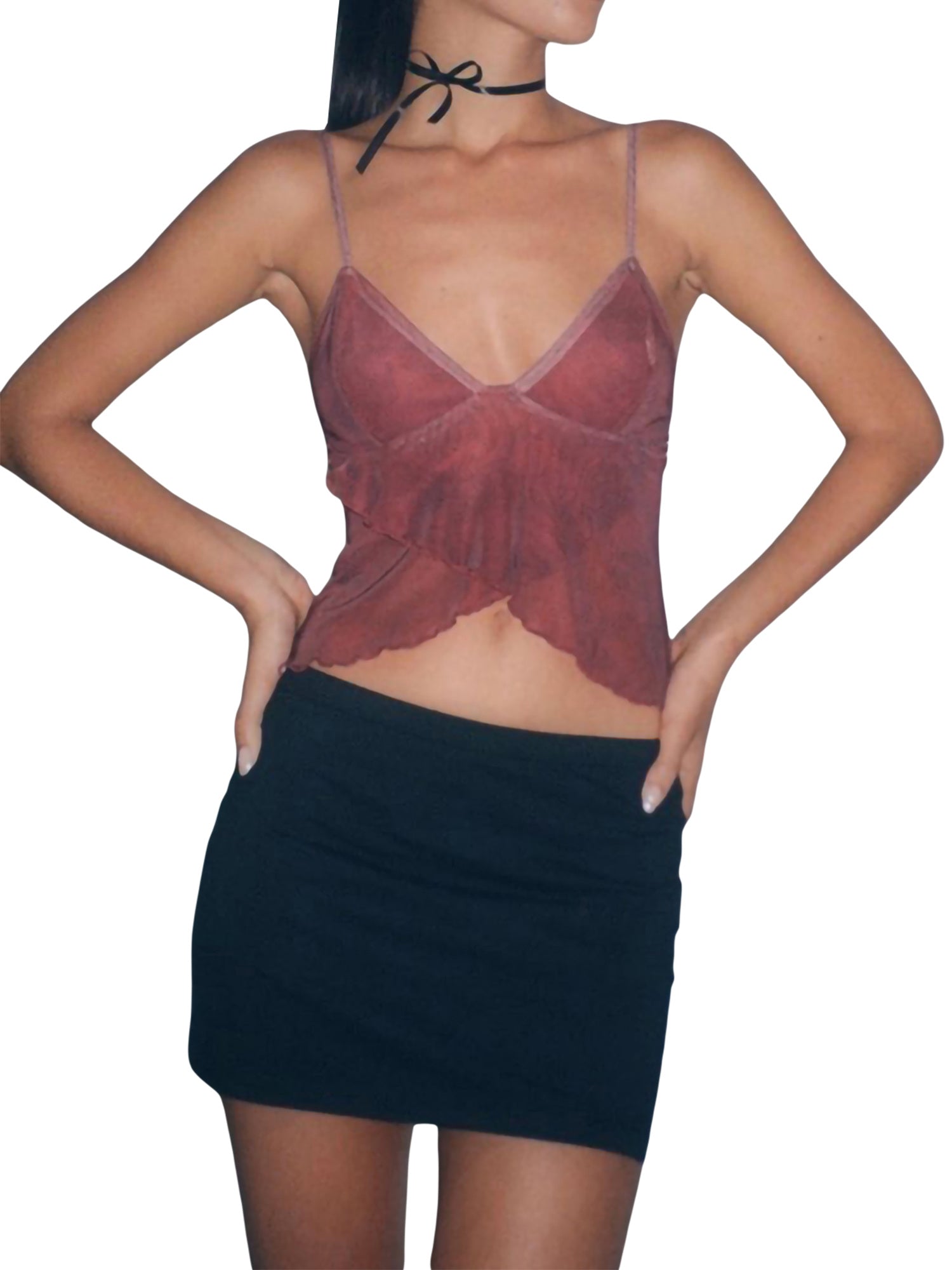 Women Solid Color\u002FPrint Camisoles Spaghetti Straps V-Neck Sleeveless Sling Tank Tops Summer Backless Vests Crop Tops