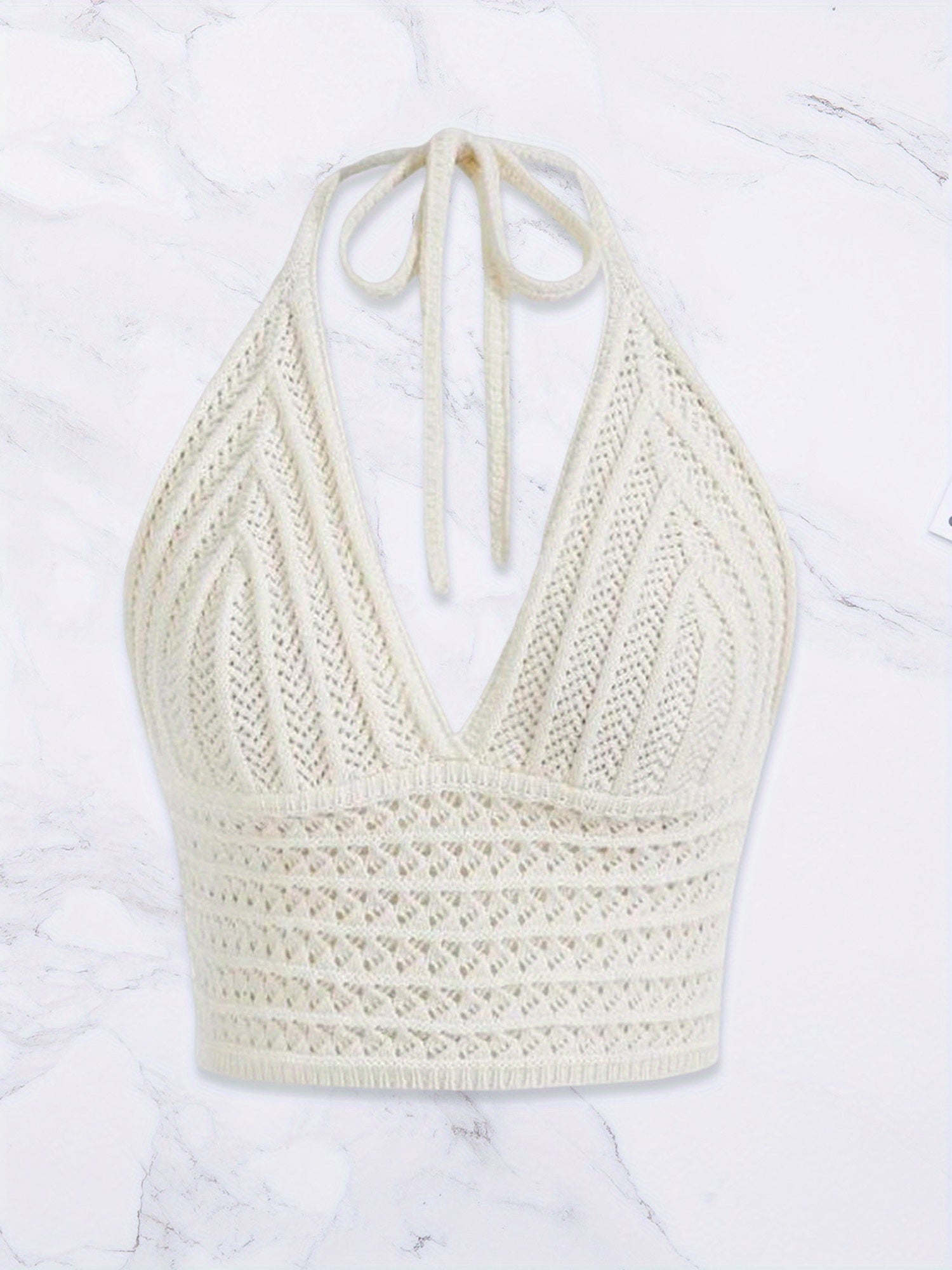 Womens Crop Cami Tops Sleeveless Tie Halter Neck Solid Color Camisole Tops Summer Shirts