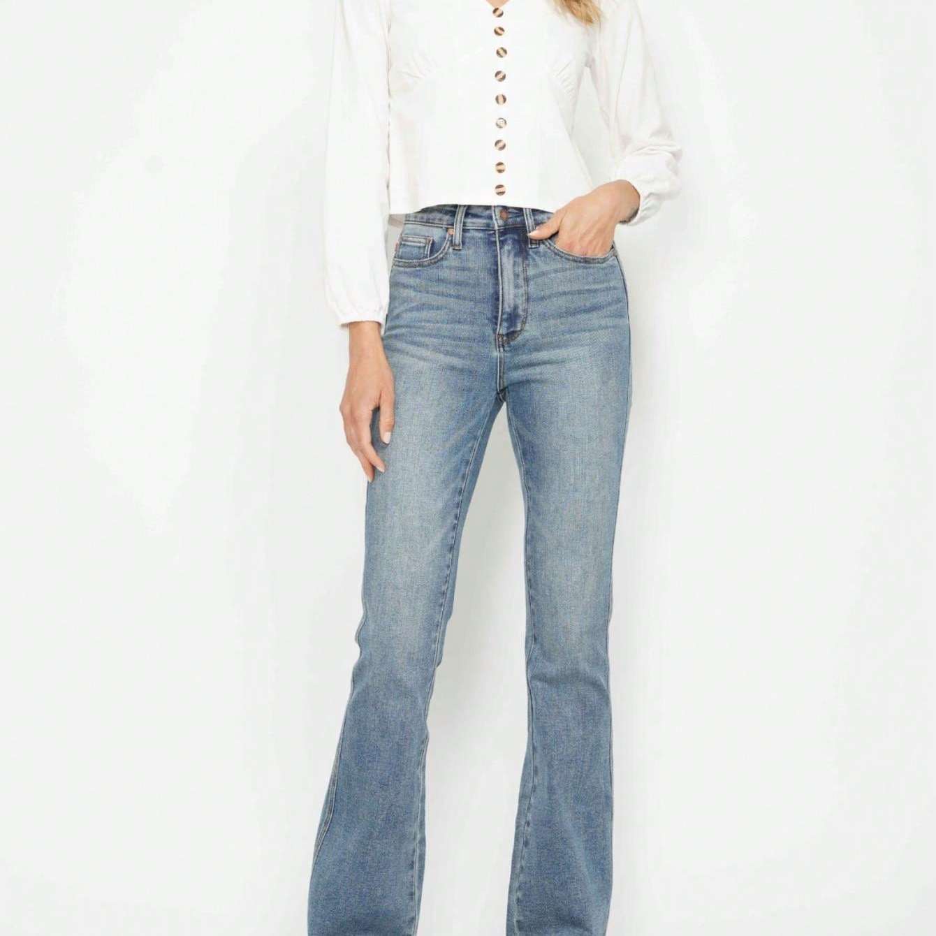 Judy-B Womens Casual Boho Chic Paisley Print Ruffle High Neck Blouse Long Sleeve Semi Sheer Gray White Pattern Top Victorian Inspired Mock Neck Gathered Cuff Spring Fall Office Wear