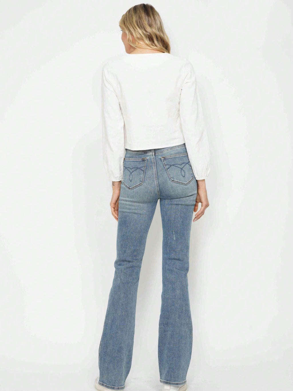 Judy-B Womens Casual Boho Chic Paisley Print Ruffle High Neck Blouse Long Sleeve Semi Sheer Gray White Pattern Top Victorian Inspired Mock Neck Gathered Cuff Spring Fall Office Wear