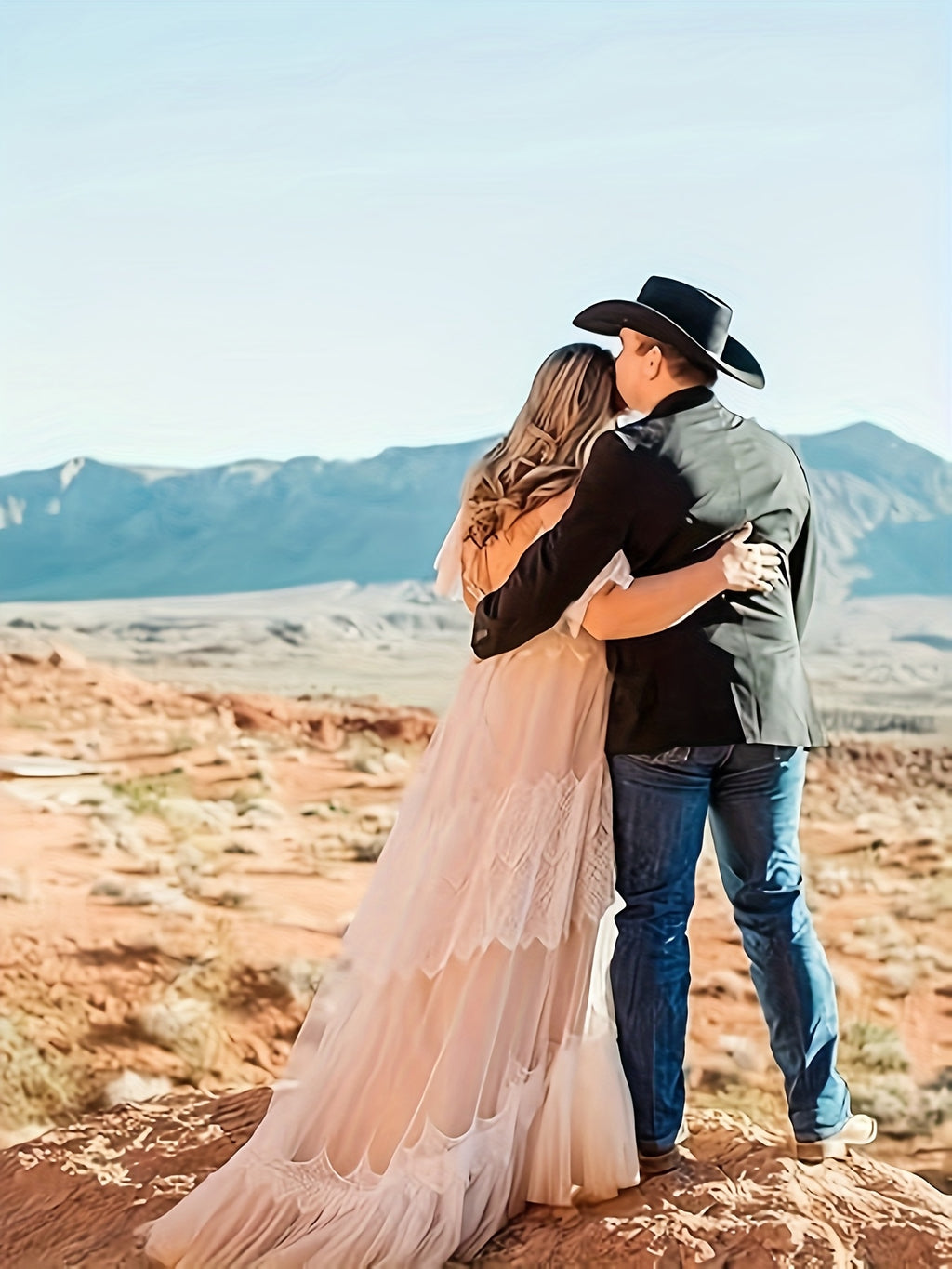Elegant Off-Shoulder Lace Wedding Dress with Ruffled Sleeves and Long Train - V-Neck, Flowy Beach Bridesmaid Dress for Women, Perfect for Outdoor Ceremonies, Wedding Guest Attire|Elegant Offshoulder Design|Lace Detailing, Wedding Dresses for Bride