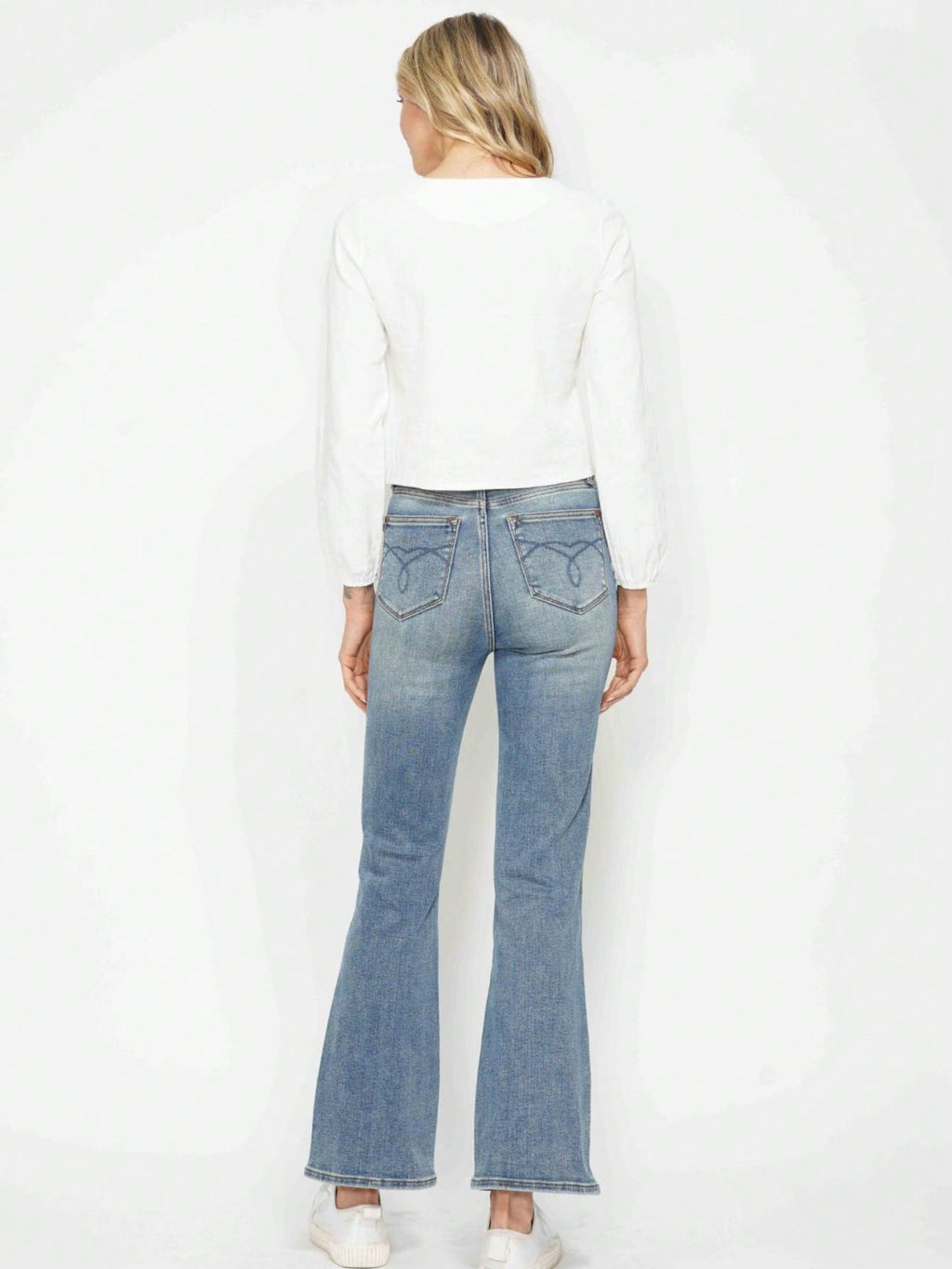 Judy-B Womens Casual Boho Chic Paisley Print Ruffle High Neck Blouse Long Sleeve Semi Sheer Gray White Pattern Top Victorian Inspired Mock Neck Gathered Cuff Spring Fall Office Wear